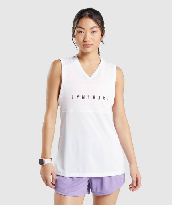 Damske Tielko Gymshark Sport Loose Biele | FA5967238